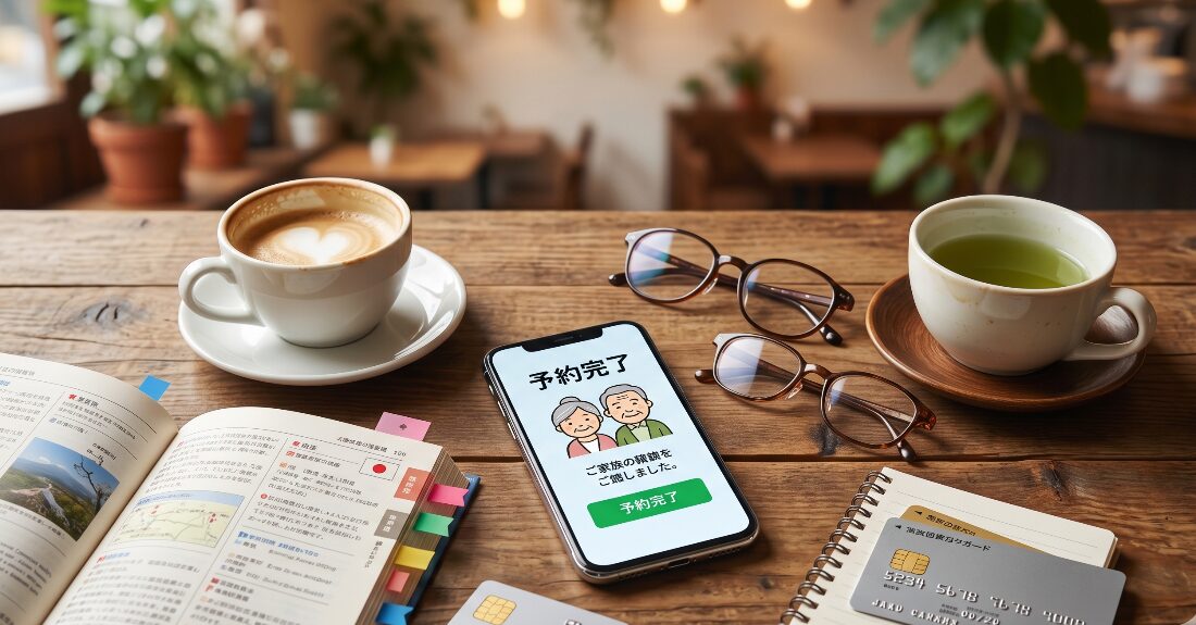 夫婦でスマホを見ながら笑顔のイメージ