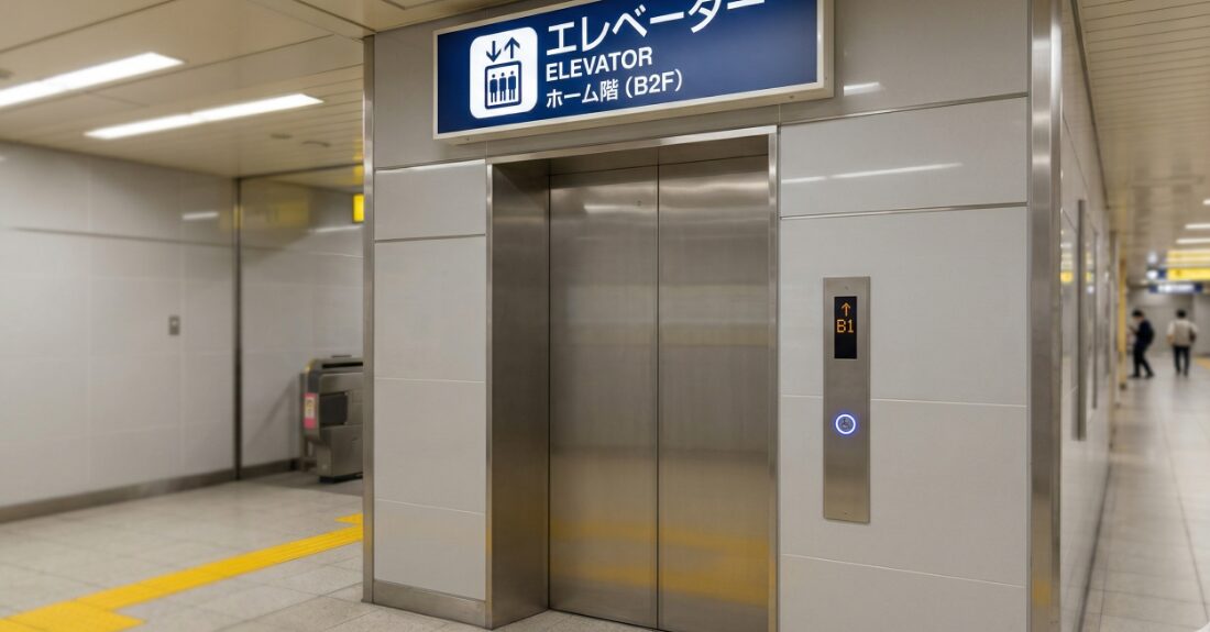 名古屋駅のバリアフリー動線図