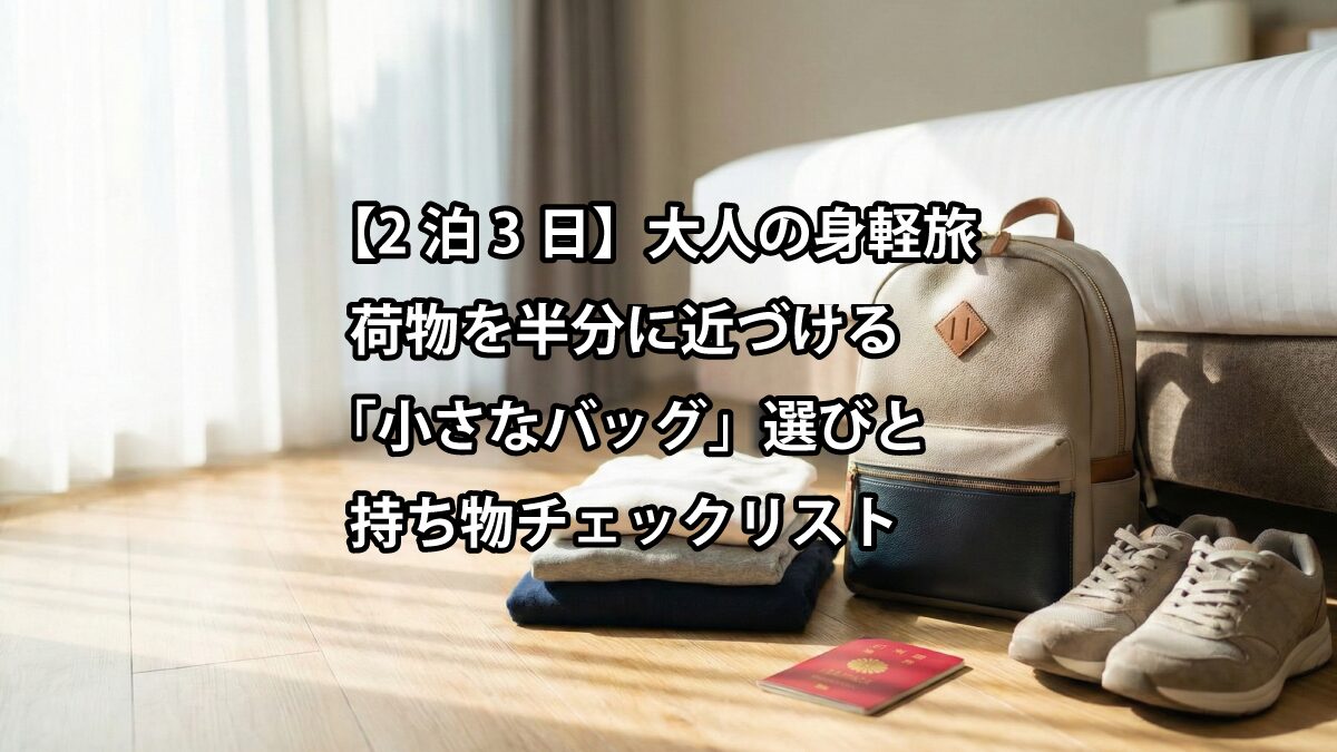 大人の身軽旅バッグ