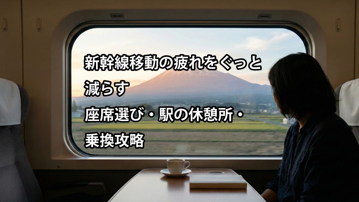 新幹線移動の疲れを減らすコツ