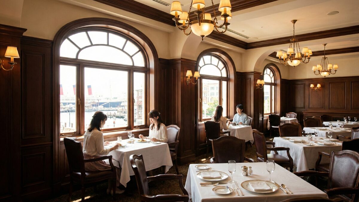 落ち着いた雰囲気のレストラン店内の様子