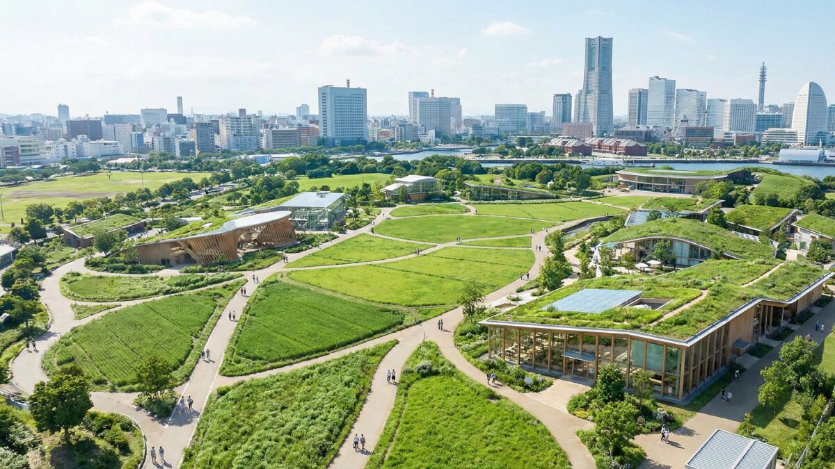 GREEN×EXPO 2027 ロゴと会場イメージ図