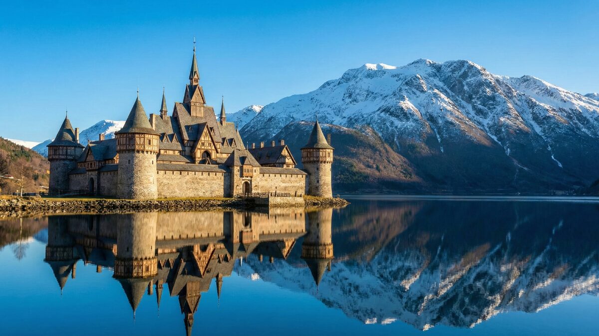 アレンデール城の美しい外観