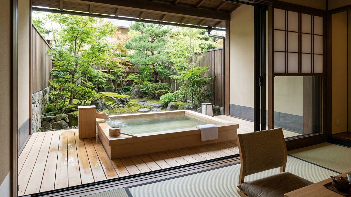 落ち着いた露天風呂付き個室のイメージ