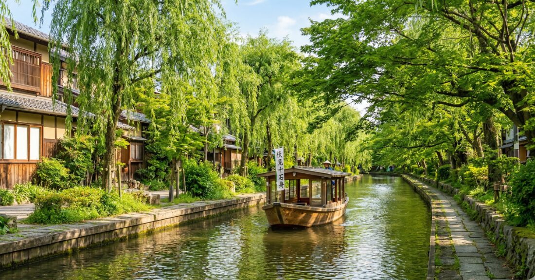 新緑の伏見の風景