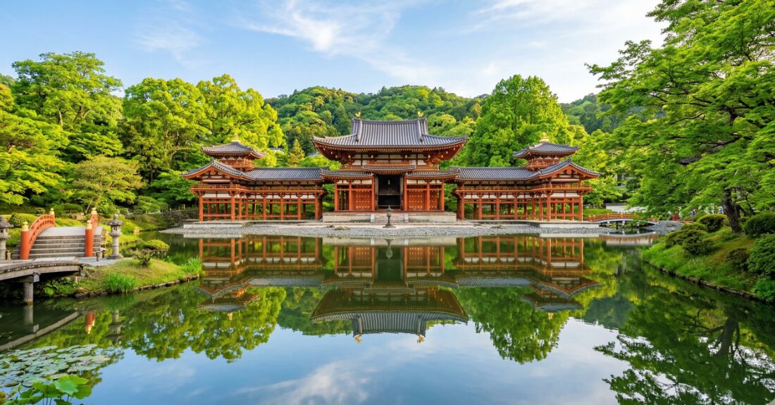 新緑と平等院鳳凰堂