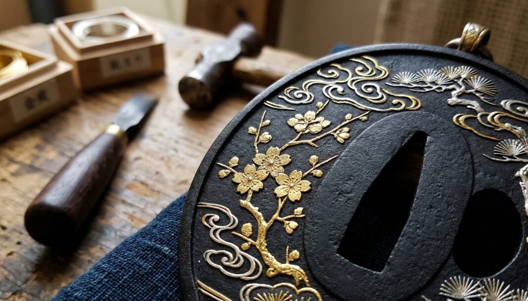 漆黒と金銀のコントラストが美しい肥後象がん