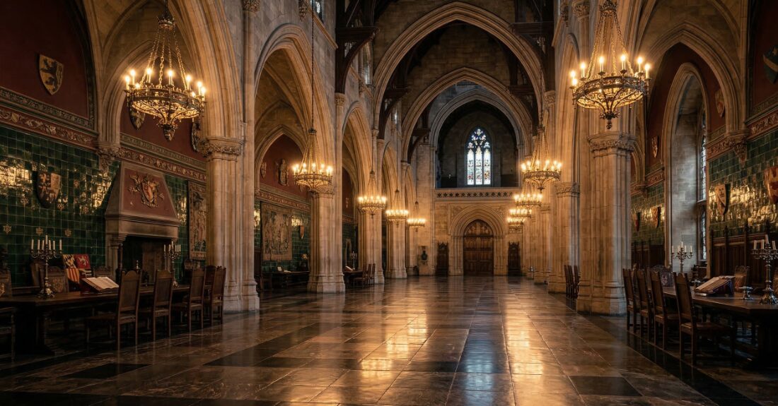 魔法省やダイアゴン横丁の重厚なセット風景