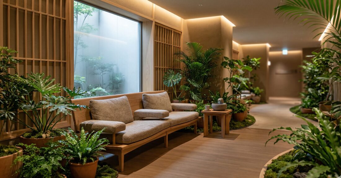 静かでゆったりとした休憩スペースのイメージ