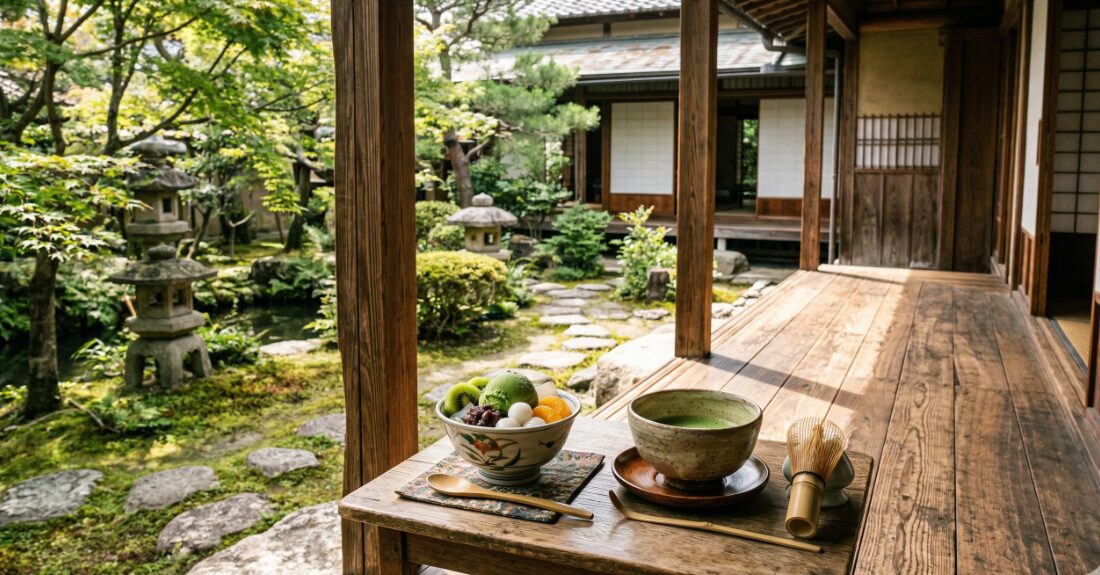 緑豊かで木漏れ日が美しい公園の小道のイメージ