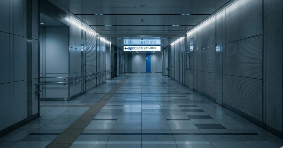 名古屋駅コンコースからあおなみ線への地下通路